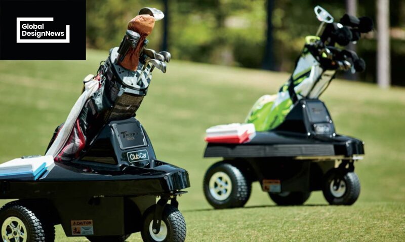 The award-winning Tempo Walk robotic golf caddy